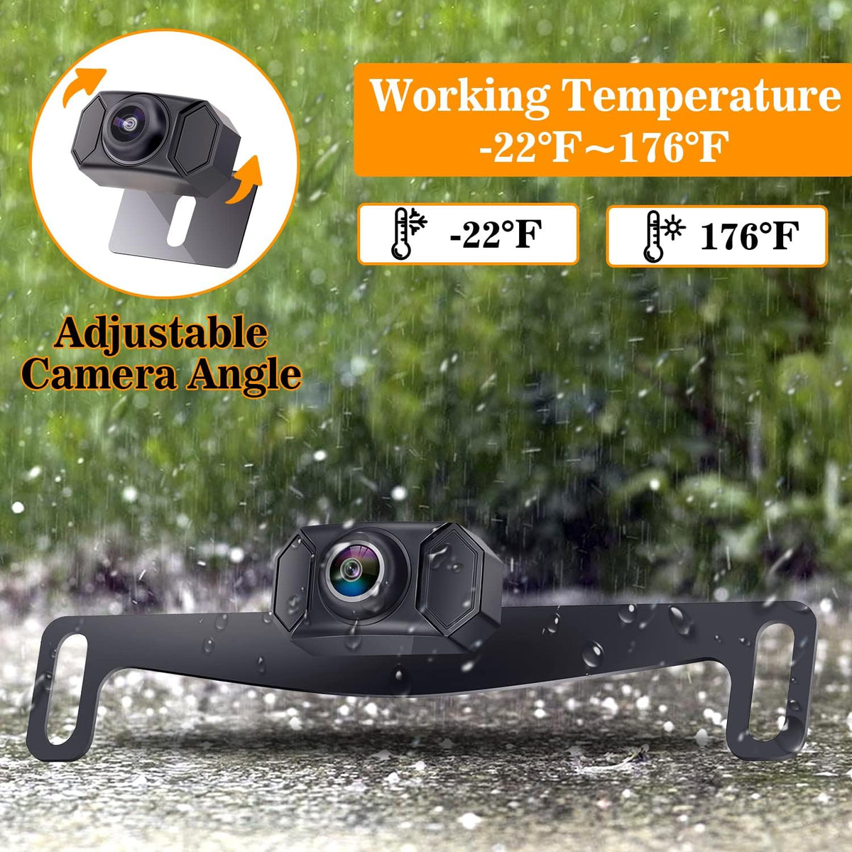 Wireless Backup Camera System with 5'' Monitor Night Vision Two Channels Pack of 2 Z15872