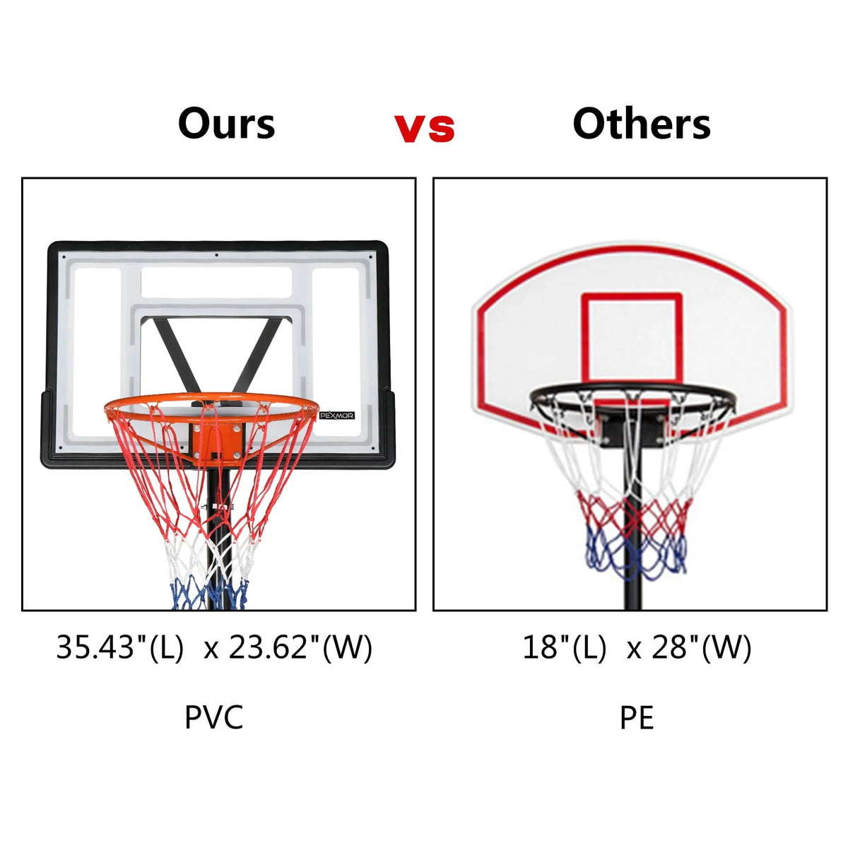 10 ft Adjustable Portable Basketball Hoop X496327