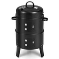 3-in-1 Vertical Charcoal Smoker Grill with 2 Layer O541
