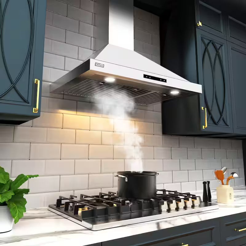 30 in. 380 CFM Ducted Wall Mount Range Hood in Stainless Steel X907493
