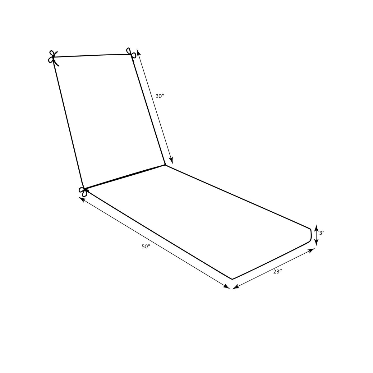 Monti Chino Chaise Lounge Cushion 80x23 C999549