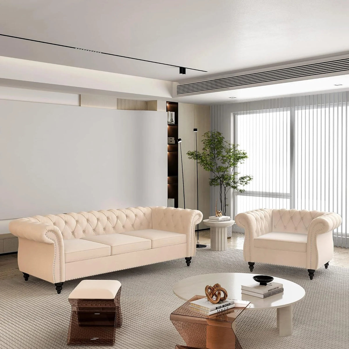 3 Piece Beige Sofa Set B458979
