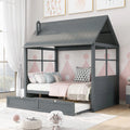 Full Size Wooden Pull Out Double Bed E32174
