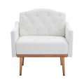 White PU Leather High-Back Accent Chair O65115