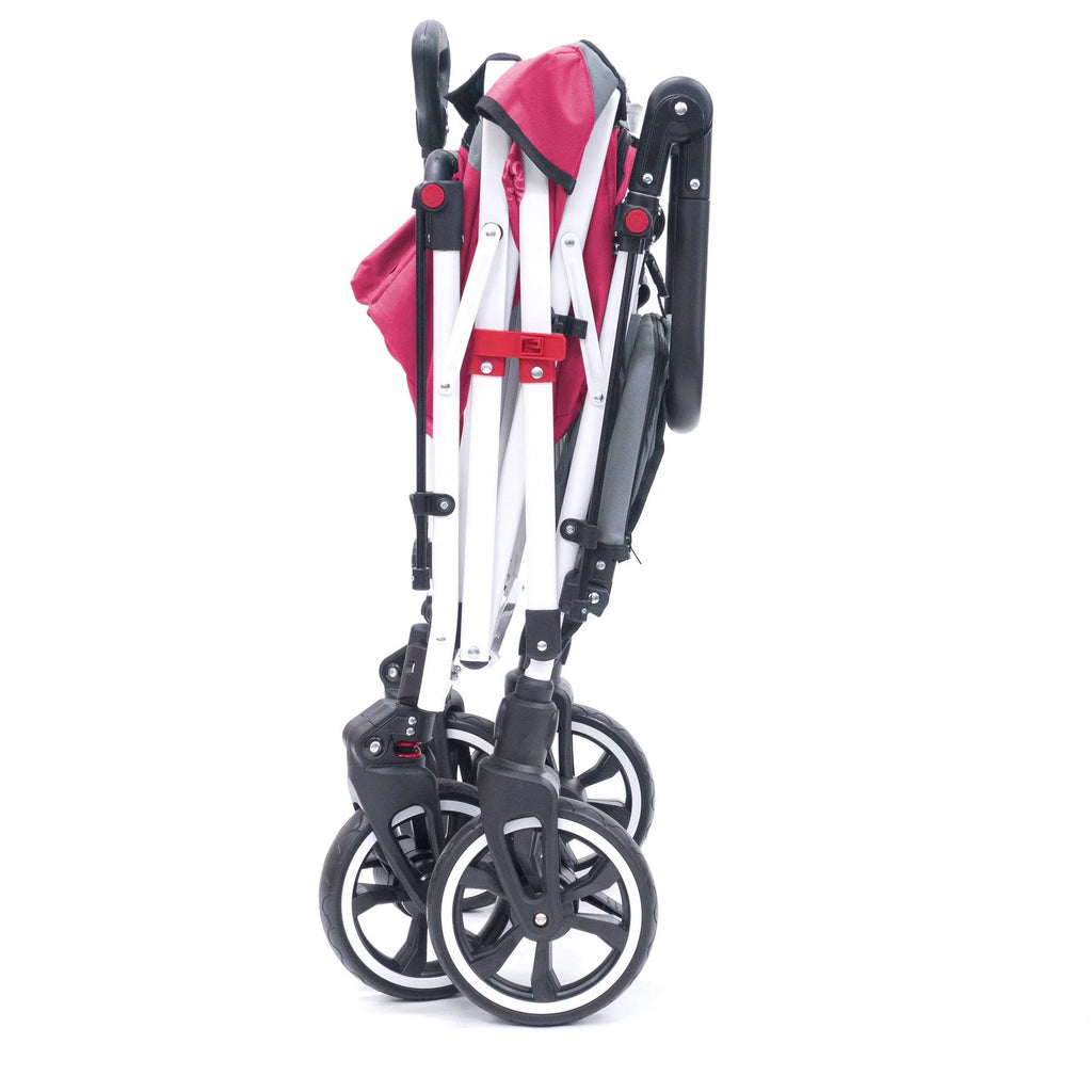 Pink Folding Wagon Stroller with Canopy F852667