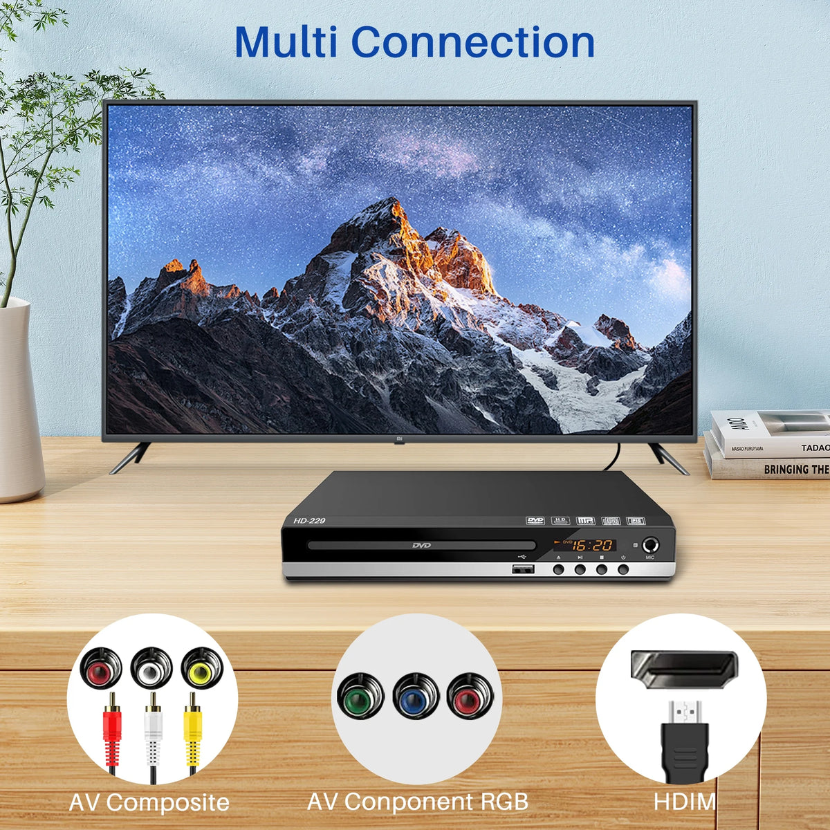 DVD Player with Remote 1080P CD Player W668685