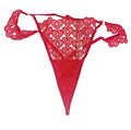 Red Lace V-String Panty W118046