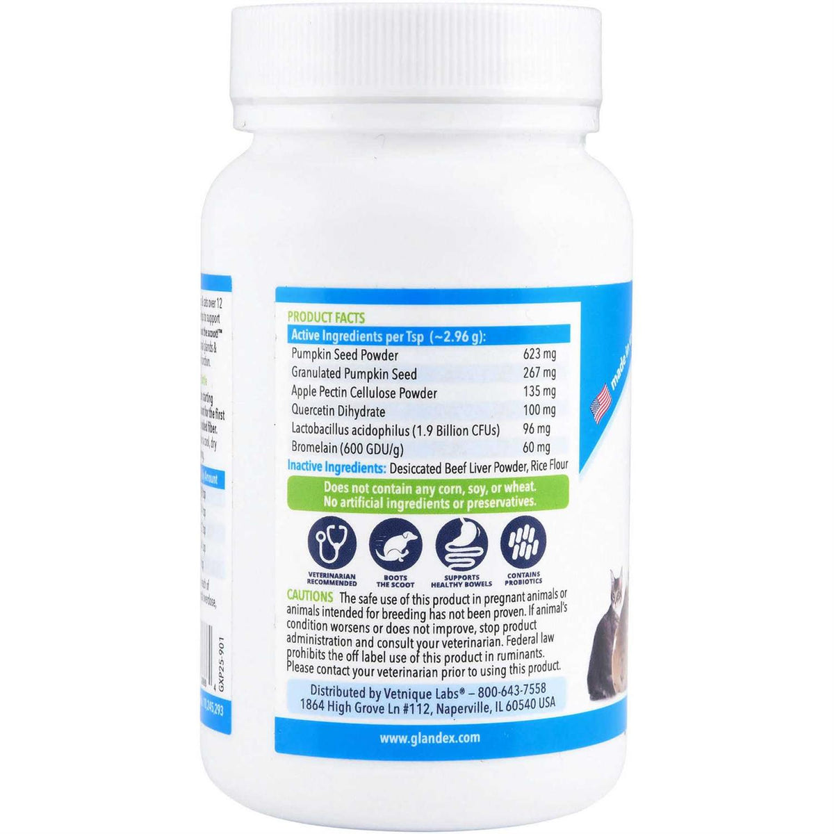 Anal Gland Support Powder for Dogs & Cats U3624