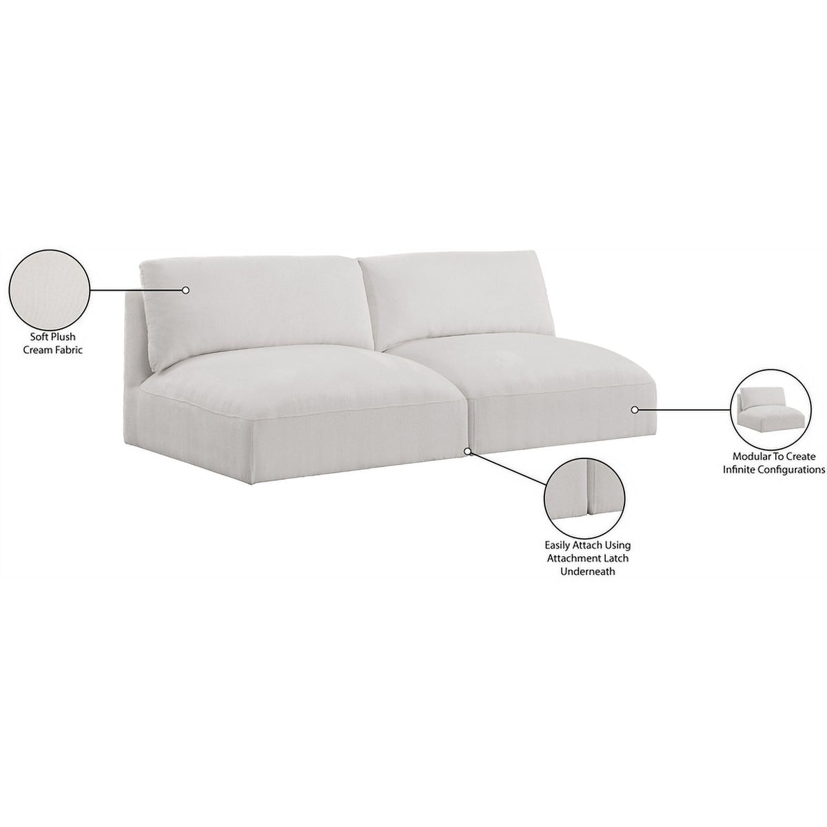 Cream Fabric Modular Sofa J74526
