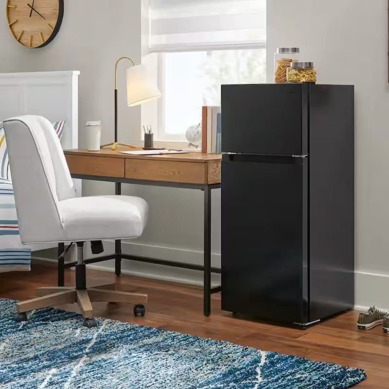 Black 4.5 cu. ft. 2-Door Mini Refrigerator with Freezer P4612
