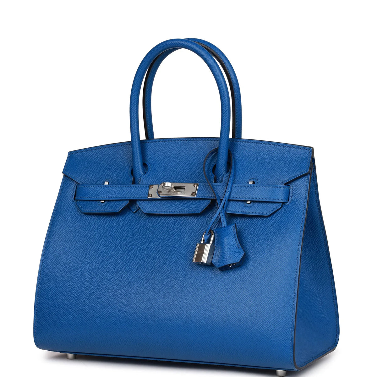 Birkin 30 Bleu France Epsom Palladium Hardware G52246