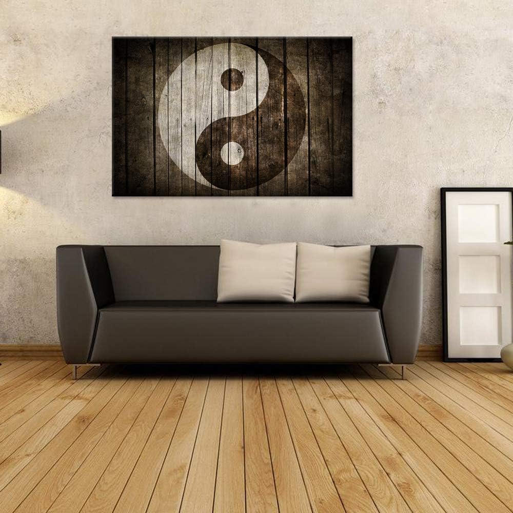 Black and White Yin Yang Symbol Canvas Print 24x36 H913771