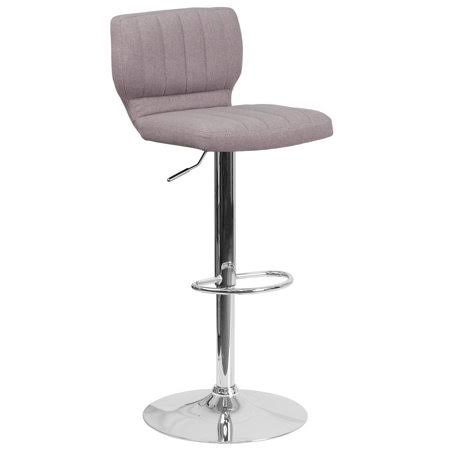 Gray Adjustable Height Barstool with Chrome Base Q915