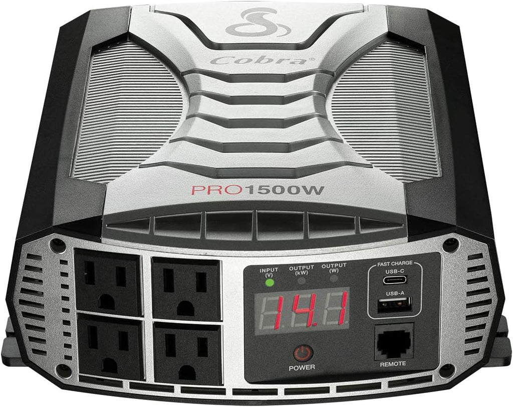 500W Portable Car Power Inverter with 2 AC Outlets and USB Ports J43332