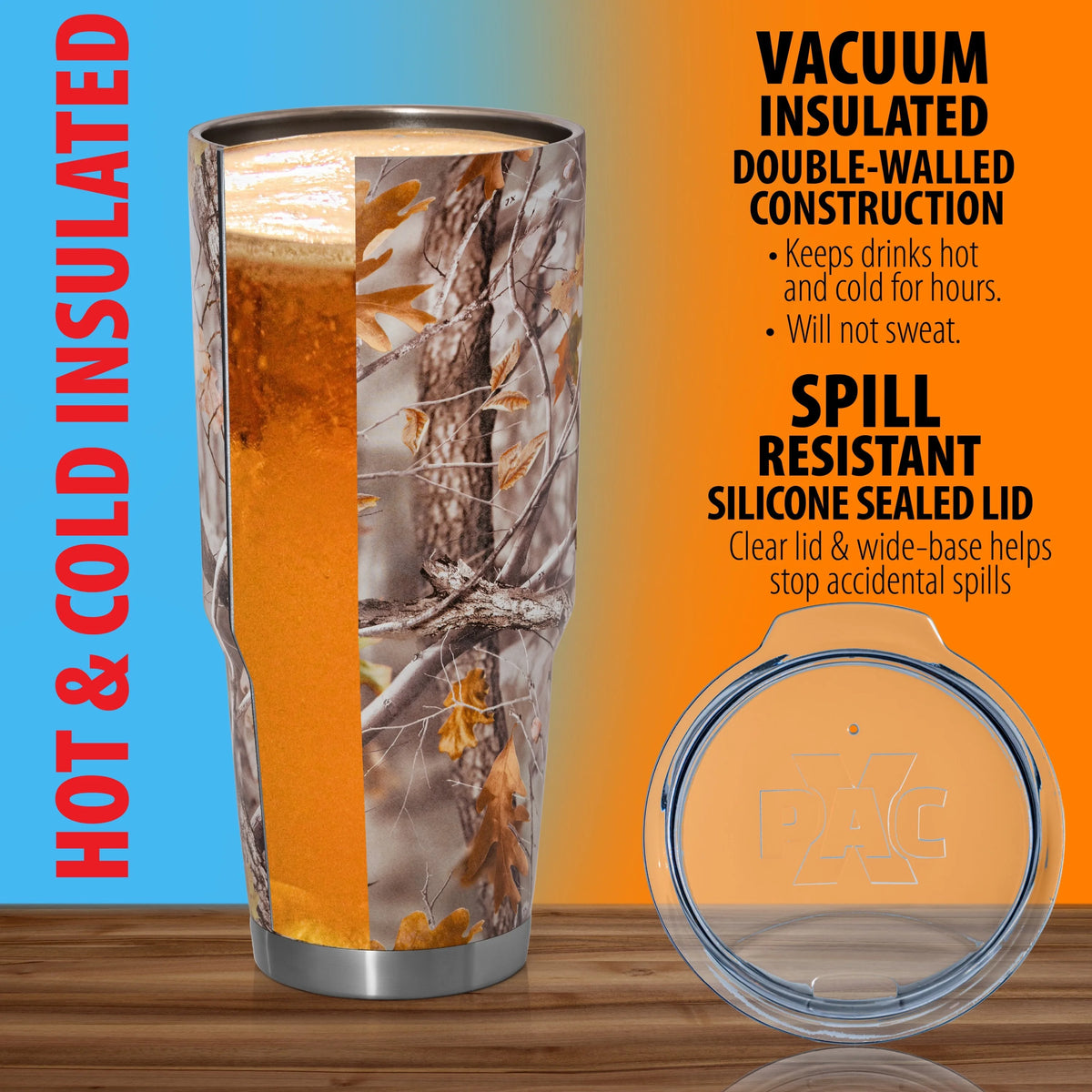 64oz Double Vacuum Wall Tumbler With Lid S52510
