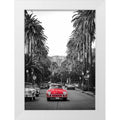 White Modern Wood Framed Art Print V519485