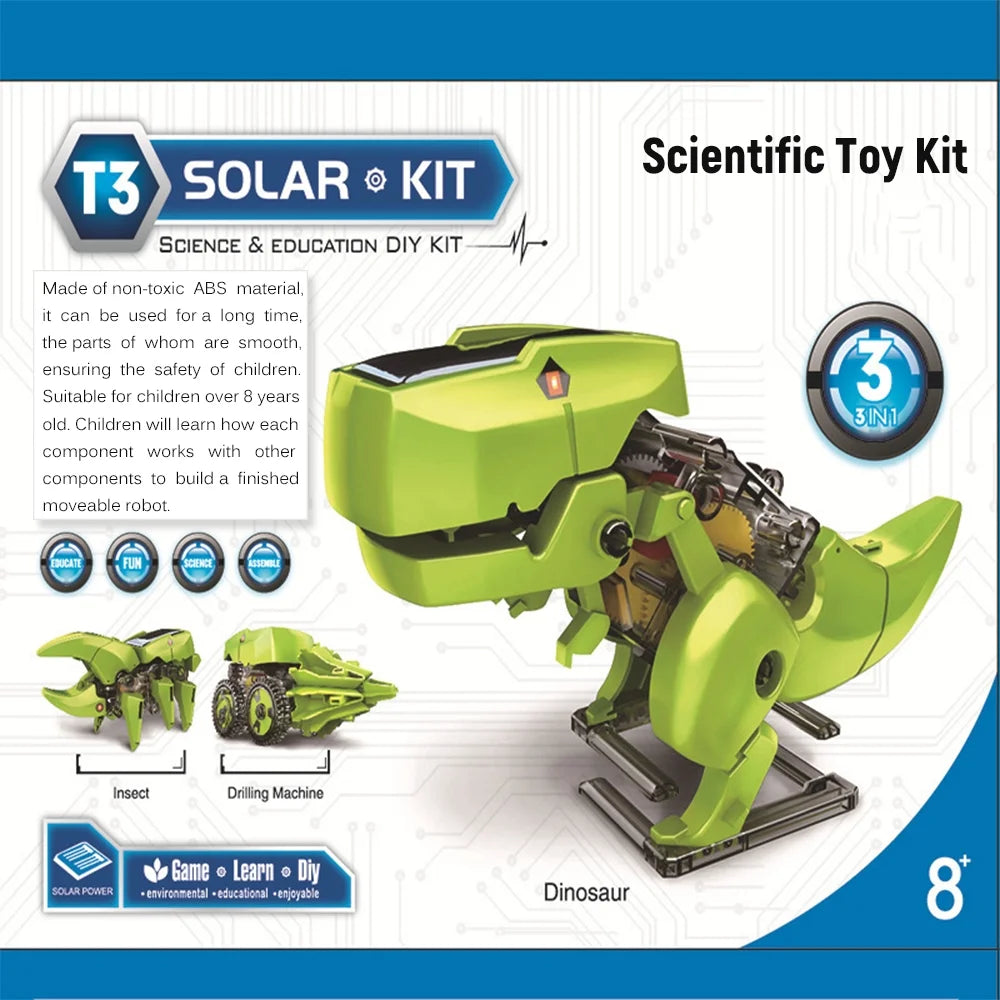 3 in 1 Solar Powered Robot Toy Set with STEM Science Experiment V592036