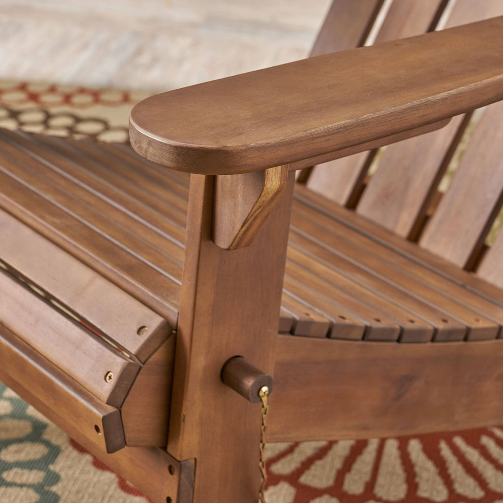 White Finish Acacia Wood Adirondack Chair X447