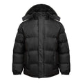 Black Removable Hood Puffer Coat Jacket H834