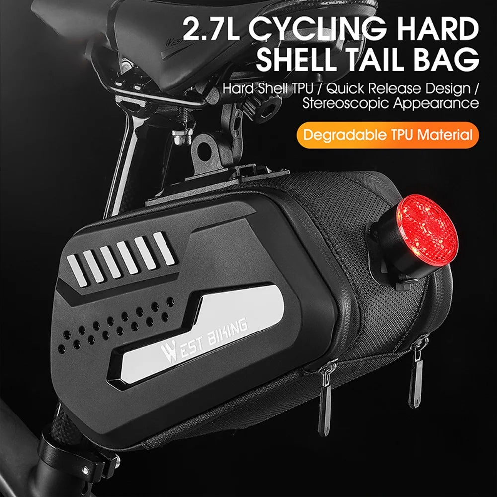 Waterproof Bike Saddle Tube Bag with Quick Release Y830120