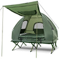 2-Person Pop-Up Tent Camping Cot with Air Mattress and Sleeping Bag A968805