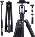 Compact Aluminum Camera Tripod 62 with 360 Degree Ball Head F4010