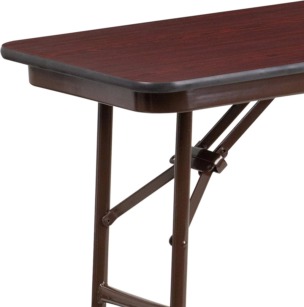 Mahogany Melamine Laminate Folding Training Table W4416