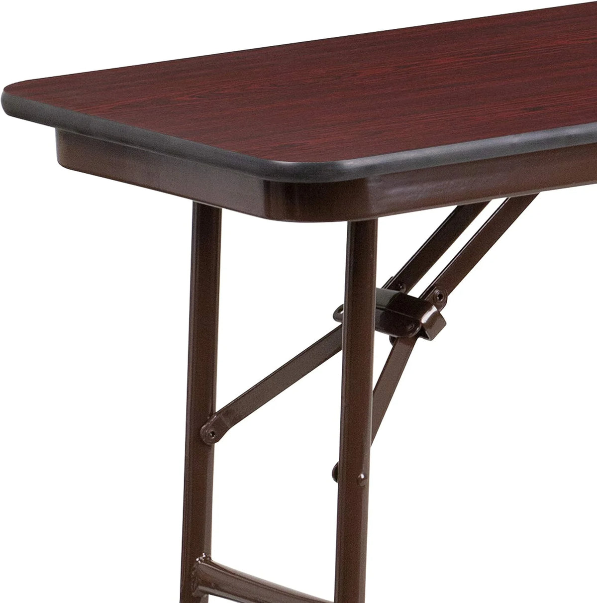 Mahogany Melamine Laminate Folding Training Table W4416