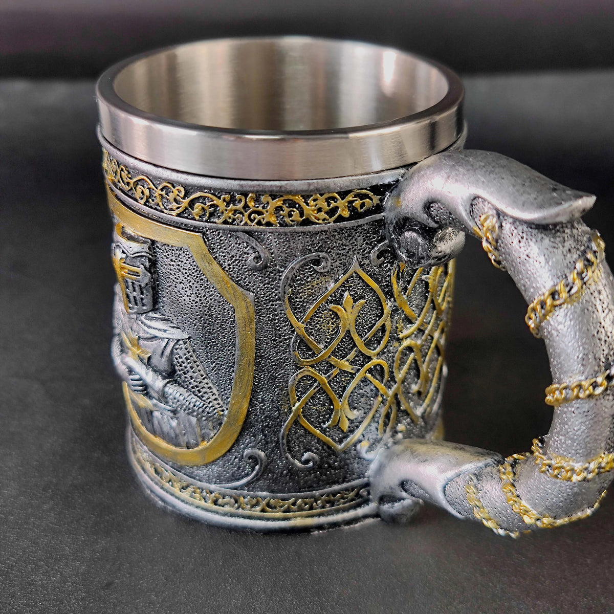 Stainless Steel Metal Tankard Beer Mug M8078