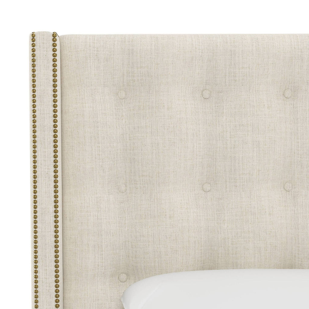 Cream Tufted Wingback Headboard California King R826363