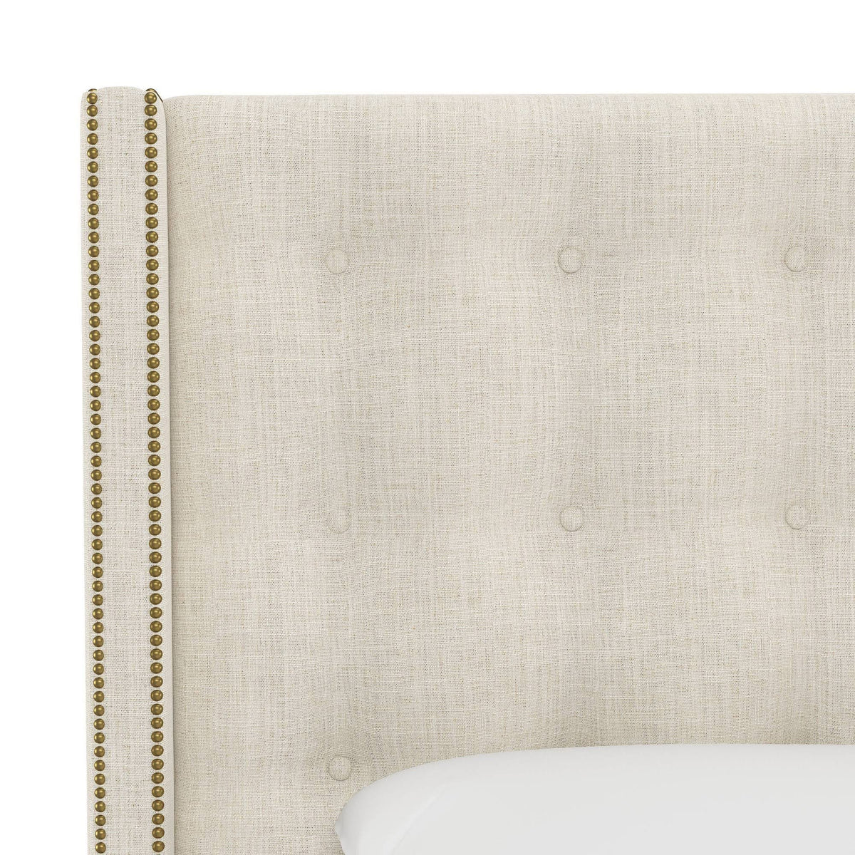 Cream Tufted Wingback Headboard California King R826363