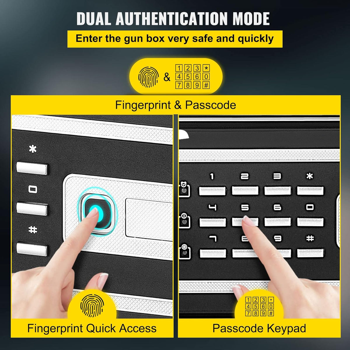 1.7 Cubic Feet Electronic Security Safe with Fingerprint Lock T298
