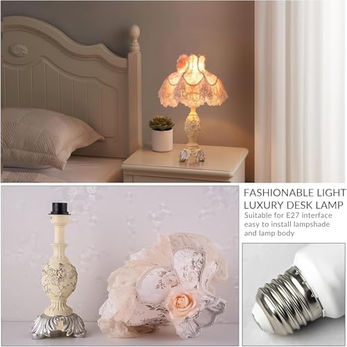 Pink Fabric Shade European Style Table Lamp I311759