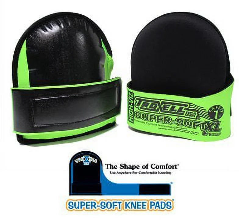 Large Hi-Viz Fluorescent Green Knee Pads W973354