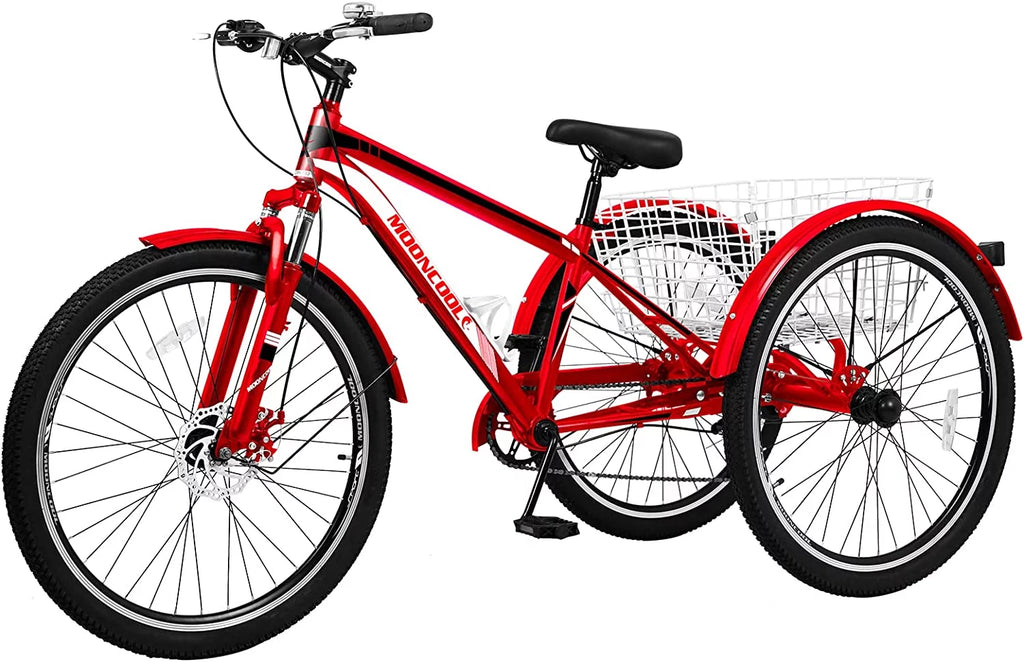 7 Speed Adult Mountain Tricycle with Shopping Basket H512
