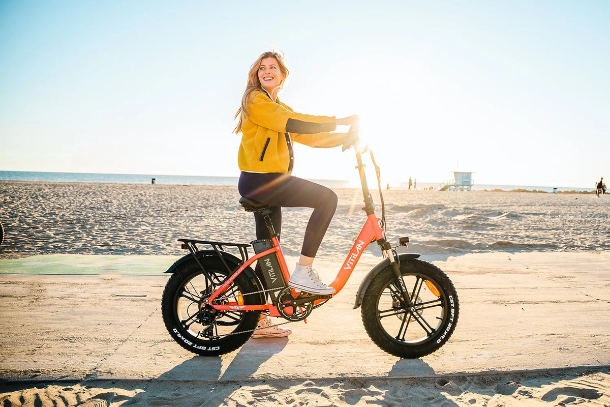 750W 20" Fat Tire Folding Step-Thru Electric Bike K758