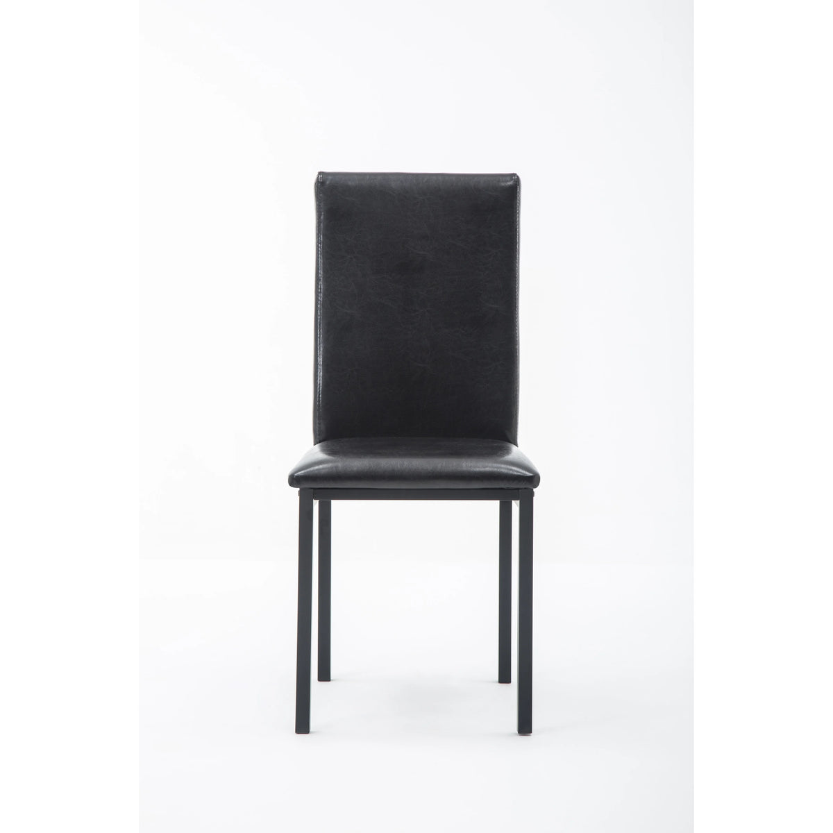 5pc Black Faux Leather Dining Room Set L11903