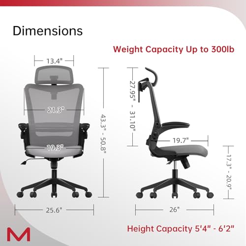 Ergonomic Mesh Office Chair with Wheels U554659