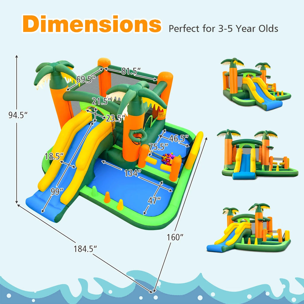 8-in-1 Inflatable Bounce Castle with Blower G41244