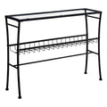 Black Tempered Glass Accent Table J224