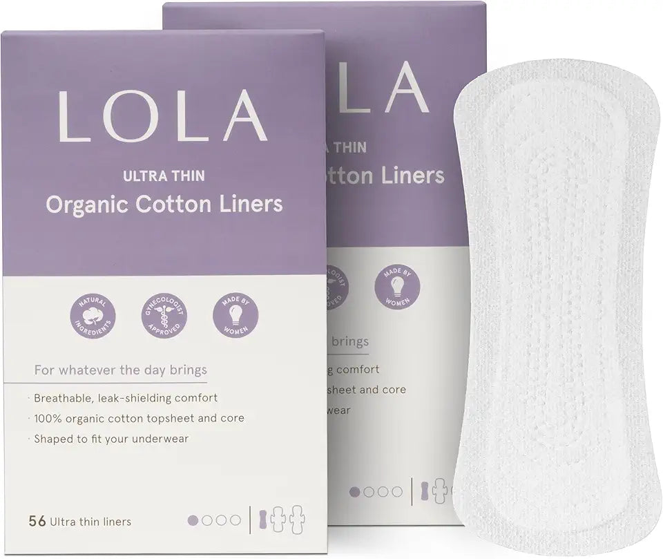 Ultra Thin Organic Cotton Panty Liners, 112 Count S4205