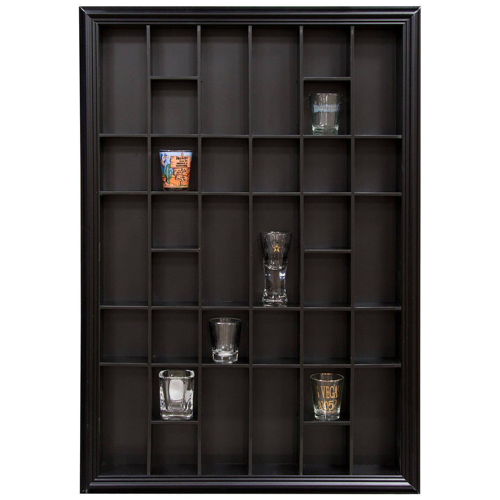 Black Shot Glass Display Case A89103