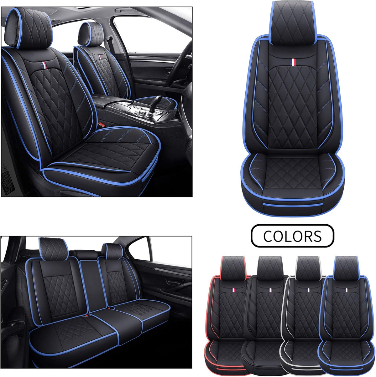 2 PCS Front Waterproof Leather Car Seat Covers A133410