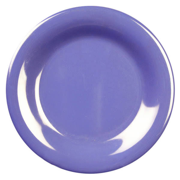 Purple 7 5/8x22 Wide Rim Plate, Melamine, Pack of 6 Q3439
