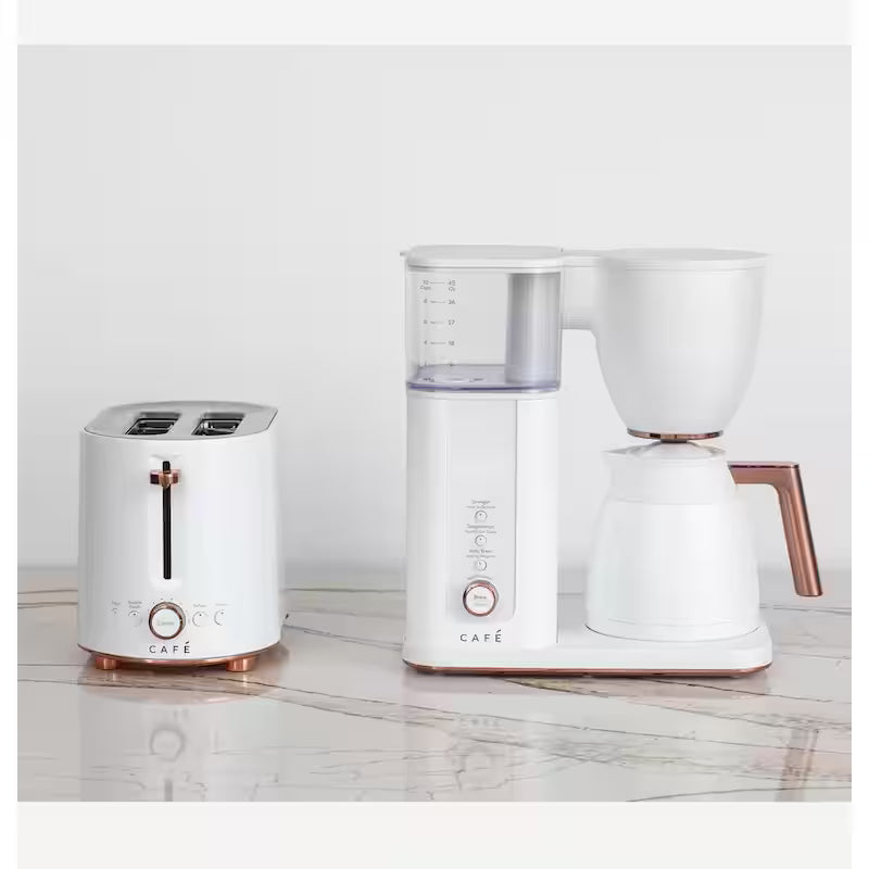10 Cup Matte White Drip Coffee Maker with Thermal Carafe K479327