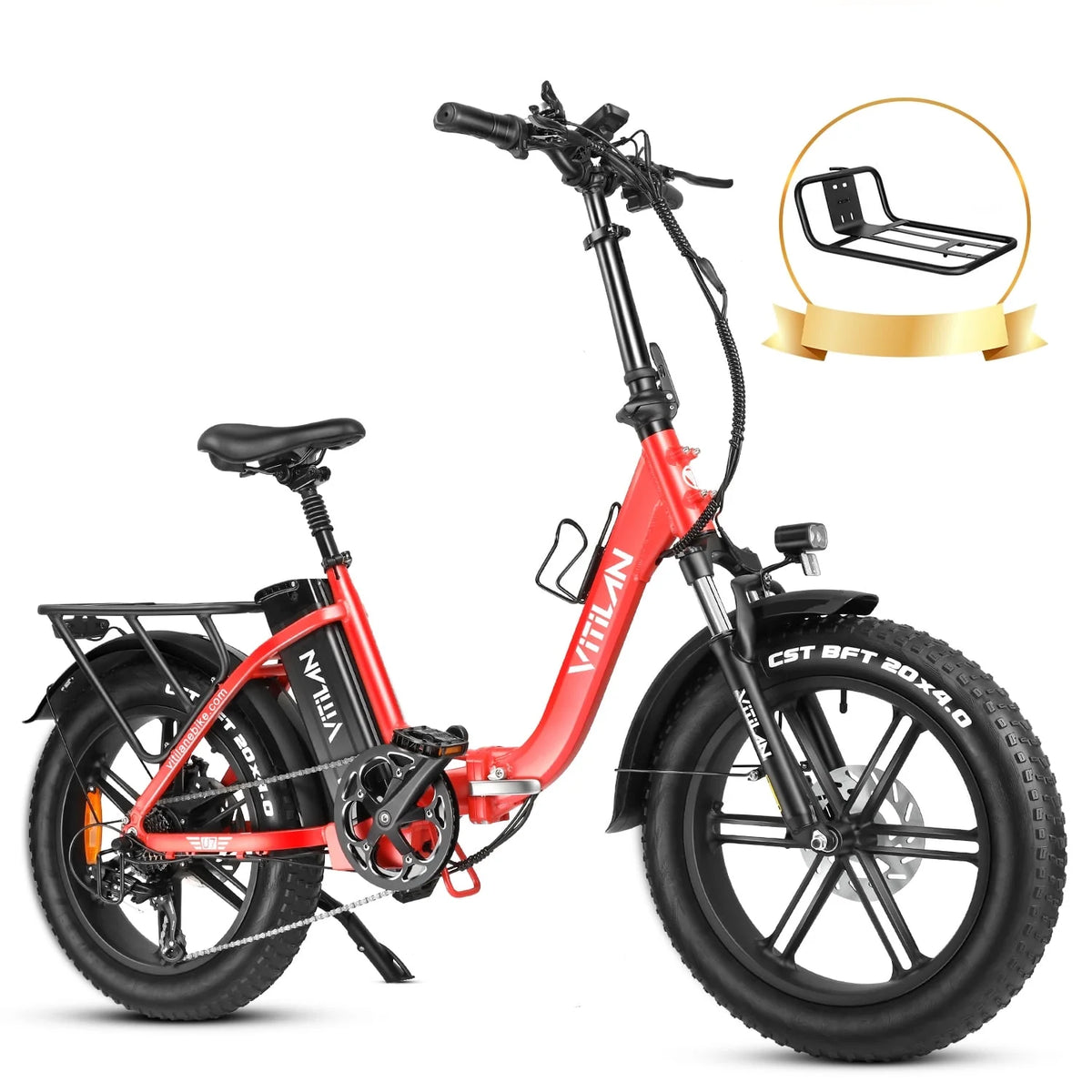 750W 20" Fat Tire Folding Step-Thru Electric Bike K758