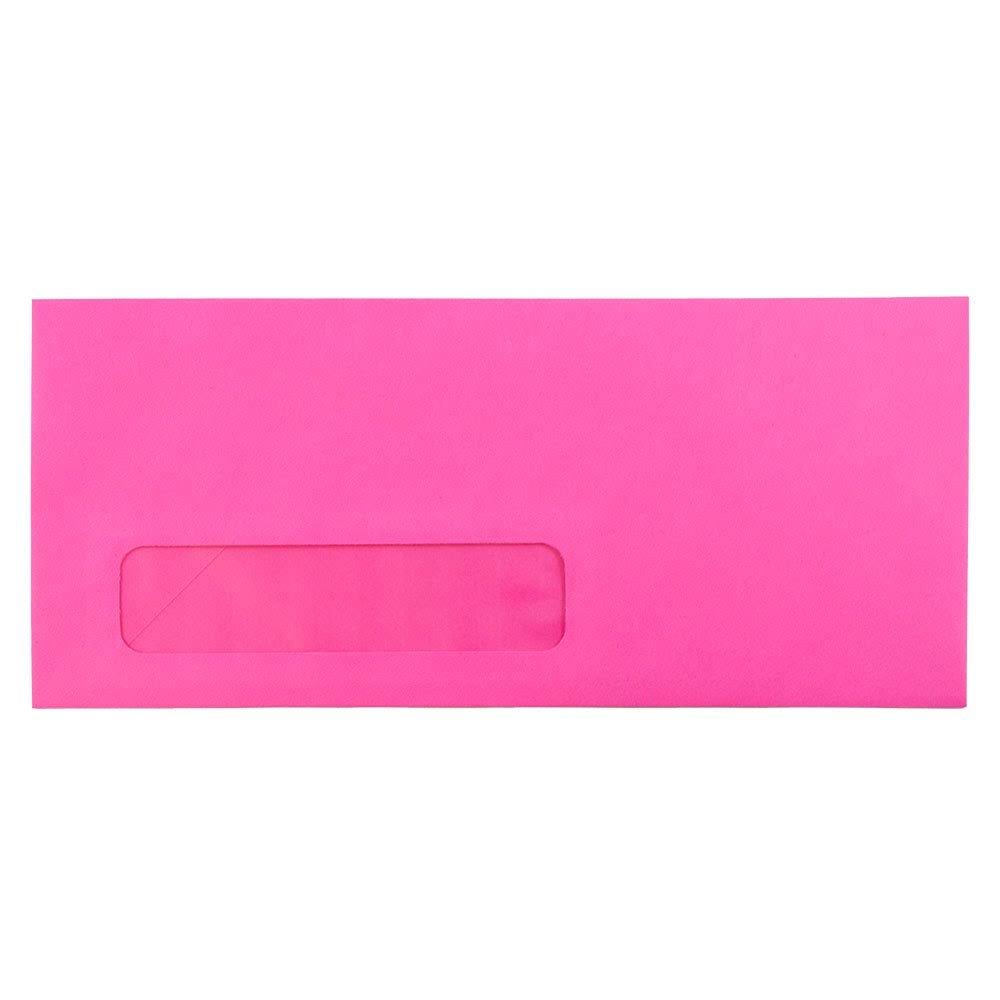 #10 Window Envelopes, 4 1/8 x 9 1/2, Brite Hue Ultra Fuchsia Pink, 500/Box J742181