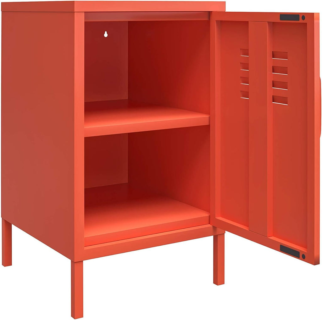 Orange Metal Locker End Table K6847