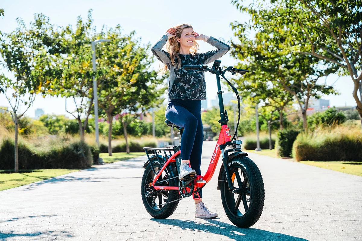 750W 20" Fat Tire Folding Step-Thru Electric Bike K758