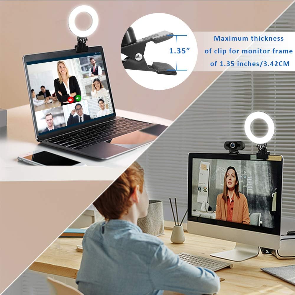 Video Conference Lighting Kit, Clip On Monitor Light, Pack of 2 T5458